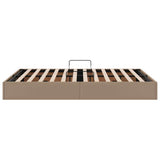 Storage Bed with Mattress Cappucino 140 x 200 cm Faux leather 3369952