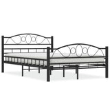 Bed Frame without Mattress Black Steel 120x200 cm 285287
