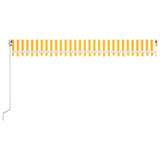 Manual Retractable Awning with LED 500x350 cm Yellow and White 3069023