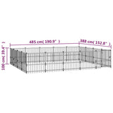 Outdoor Dog Kennel Steel 18.82 m 3124627
