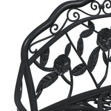 Garden Bench Black Cast Aluminium, Cast Iron Medium 317740