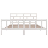 Bed Frame without Mattress White Solid Wood Pine Super King 3101364