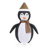 Snow Penguin Figure Black and white Fabric, steel 120 cm 328502