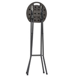 Bar Chair Set of 2 Brown HDPE Standard Foldable Bar Stool 44559