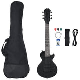Electric Guitar for Kids with Bag Black 3/4 30" 70196