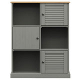 Bookcase VIGO Grey 90x35x114.5 cm Solid Wood Pine 353183