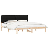 Bed Frame with Upholstered Headboard Black 180 x 200 cm 877961