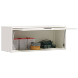 Wall Cabinet for Garage with Gas-lift Door White 883273