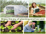 3 x 3 x 2 m Polytunnel Greenhouse with Roll-up Side Walls, Walk-in Grow House Tent with Steel Frame, T3398P318638