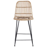 Bar Stool 2 pcs Natural 44 x 54 x 96 cm Rattan and Steel 42033208