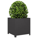 ZNTS Garden Planter Black 50x50x50 cm Steel 851213