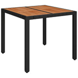 3 Piece Bistro Set with Cushions Black Poly Rattan 3212468