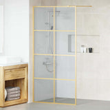 Walk-in Shower Wall Gold 100 x 195 cm Tempered Glass 42022059