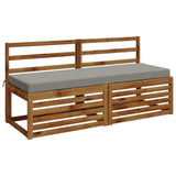 2-Piece Bench Cushions SOEST 2 pcs 100% Polyester Grey 950279
