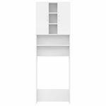 ZNTS Washing Machine Cabinet White 64x25.5x190 cm 808422
