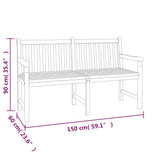 Garden Dining Set Natural Teak Solid Teak Wood Medium 3157170
