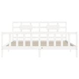 Bed Frame without Mattress White 200x200 cm Solid Wood Pine 3192577