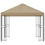 Gazebo 3 x 3 m Beige Polyester and Steel 190 gsm 900325