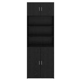 Storage Cabinet Black Oak 80 x 42.5 x 225 cm Engineered Wood 3402820