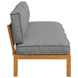 Sofa Set with Cushion Grey 240 x 80 x 69 cm Solid Acacia Wood 3418217