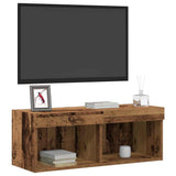 TV Cabinet Set 2 pcs Old wood 80 x 30 x 30 cm Engineered Wood 862201