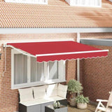Retractable Awning Red 350 x 200 cm Polyester and Metal 3329746