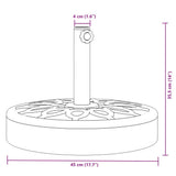 Parasol Base for 38 / 48 mm Poles 25 kg Round 4007975