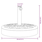 ZNTS Parasol Base for Ø38 / 48 mm Poles 25 kg Round 4007975