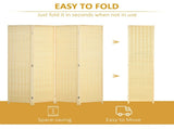 4 Panel Folding Room Divider Screen, Wall Panel Privacy Furniture, Freestanding Paravent Partition T3398P344337