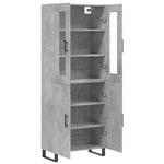 Highboard Concrete Grey 69.5x34x180 cm Engineered Wood 3198237