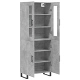 Highboard Concrete Grey 69.5x34x180 cm Engineered Wood 3198237