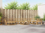 Outdoor Sofa Set 9 pcs White Solid Acacia Wood 3388078