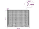 Gabion with 5 mm Wire and 5x5 cm Mesh 200x50x200 cm 3464302