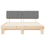Bed Frame with Upholstered Headboard Light Grey 200 x 200 cm 3398074
