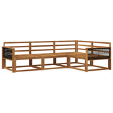 Outdoor Sofa Set 4 pcs Natural Solid Acacia Wood 3382522