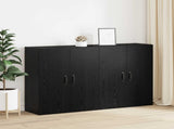 Wall-Mounted Cabinet 2 pcs Black Oak 69.5 x 34 x 90 cm 3394553