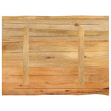 Table Top 80x60x2.5 cm Live Edge Solid Wood Mango 370716