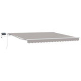 Retractable Awning Light Grey 400 x 300 cm Fabric and Aluminium 3330640