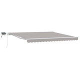 Retractable Awning with Manual Light grey 400 x 300 cm Fabric 3330640