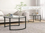 Two-Piece Nest of Glass-Top Coffee Tables T3398P344257