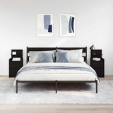 Bedside Cabinets with 2 Drawers 2 pcs Black 38x34x80 cm 861358
