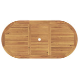Garden Dining Set 7 pcs Brown Solid Teak Wood 3356879