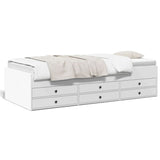 ZNTS Daybed with Drawers without Mattress White 90x200 cm 3280874