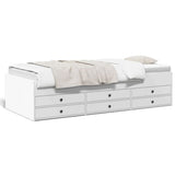 Daybed with Drawers without Mattress White 90x190 cm Single 3280881