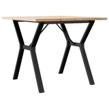 ZNTS Dining Table Y-Frame 90x90x75.5 cm Solid Wood Pine and Steel 3282784