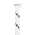 Work Rope White 18 mm 50 m Polyester 152787