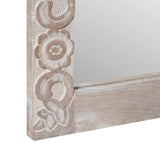Wall Mirror Rectangular White 70 x 50 cm Solid Mango Wood 4018399