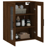 Wall Mounted Cabinet Brown Oak 69.5x34x90 cm 828507