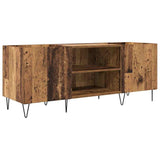 Record Cabinet with Shelf with Door Old Wood 121 x 38 x 48 cm 881789