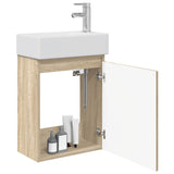 Bathroom Vanity Unit with Tap Sonoma Oak 45.5 x 22.5 x 84 cm 889453